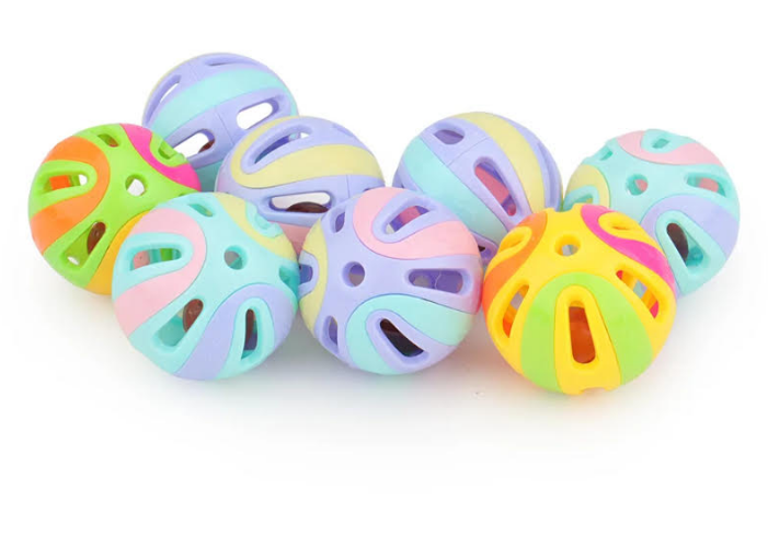 Πολύχρωμη Πλαστική Μπάλα με Καμπάνα