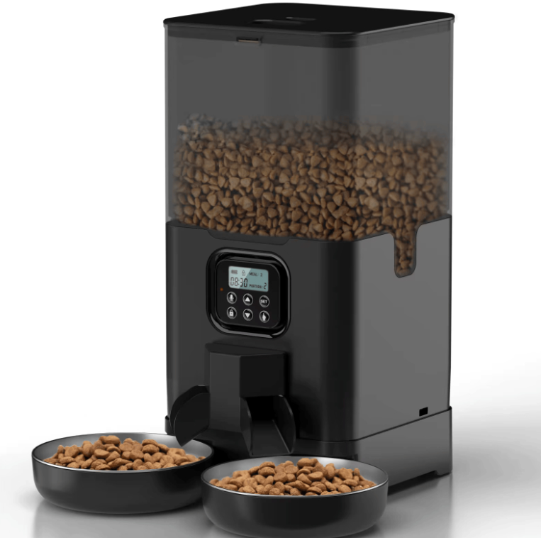 Αυτόματη Ταΐστρα Διπλό Bowl 6L Μαύρο WiFi Έκδοση